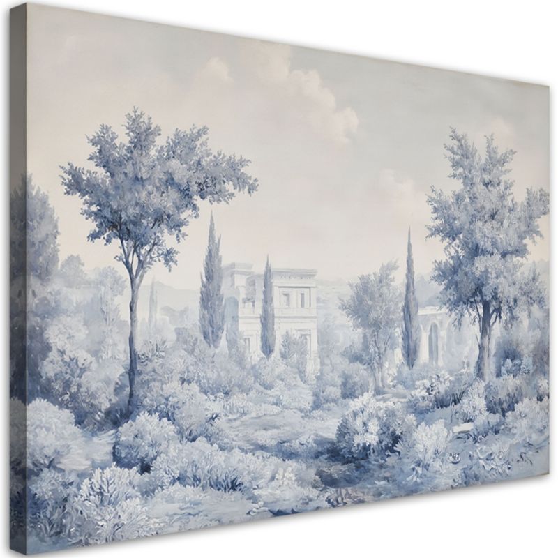 Obraz do salonu sypialni Feeby Natura Architektura Niebieski 100x70cm 1szt