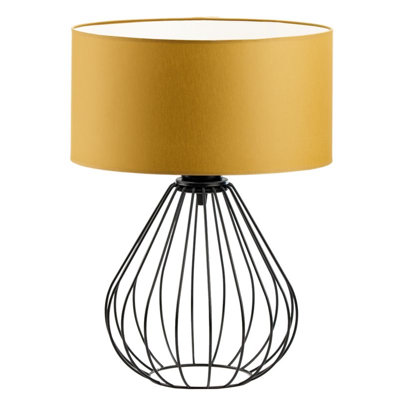 Lampka Nocna Volta Light Factory Konwalia Abażur Musztardowy 1xE27 1szt.