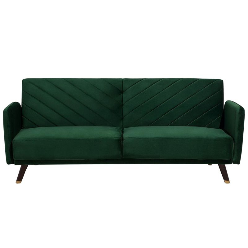 Sofa rozkładana dla 3 osób Senja Welur Szmaragdowy 1 szt.