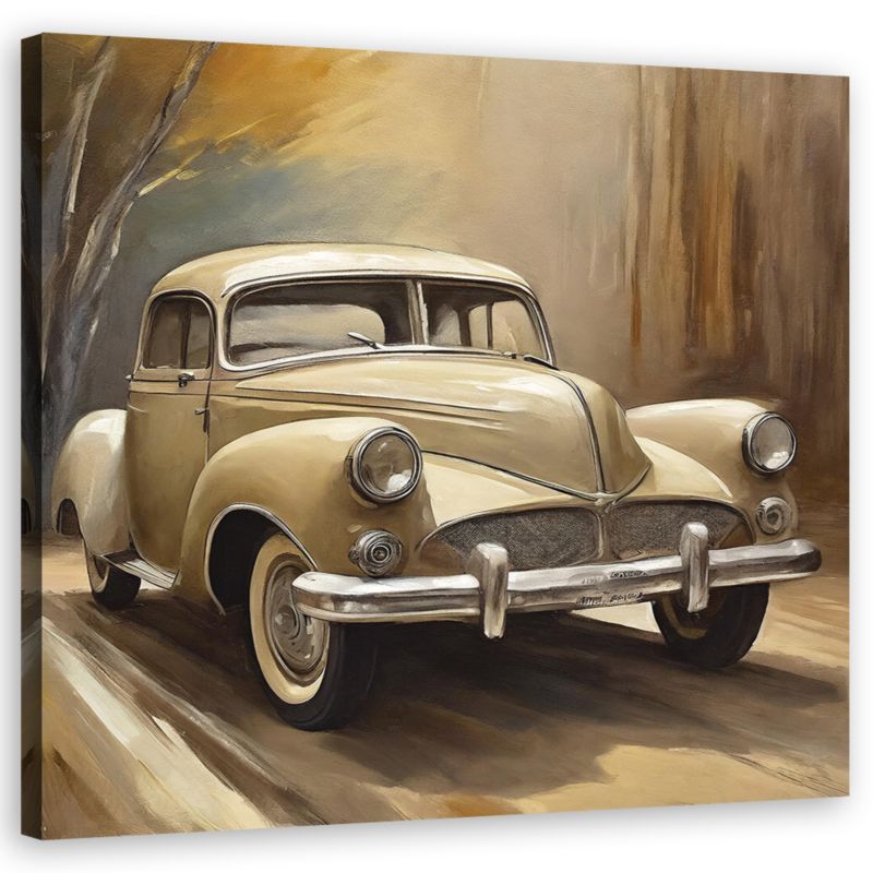 Obraz do salonu gabinetu Feeby Samochód Retro Vintage 40x40cm 1szt