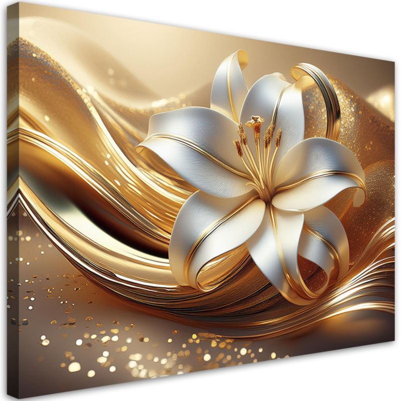Obraz do salonu sypialni Feeby Kwiat Lilii Glamour 90x60 cm 1szt