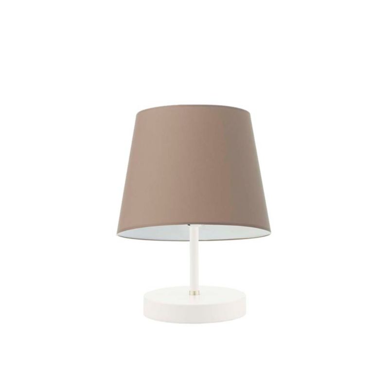 Lampka Nocna Volta Light Factory Picolo Abażur Biały/Cappuccino Stożek 1xE27 1szt.