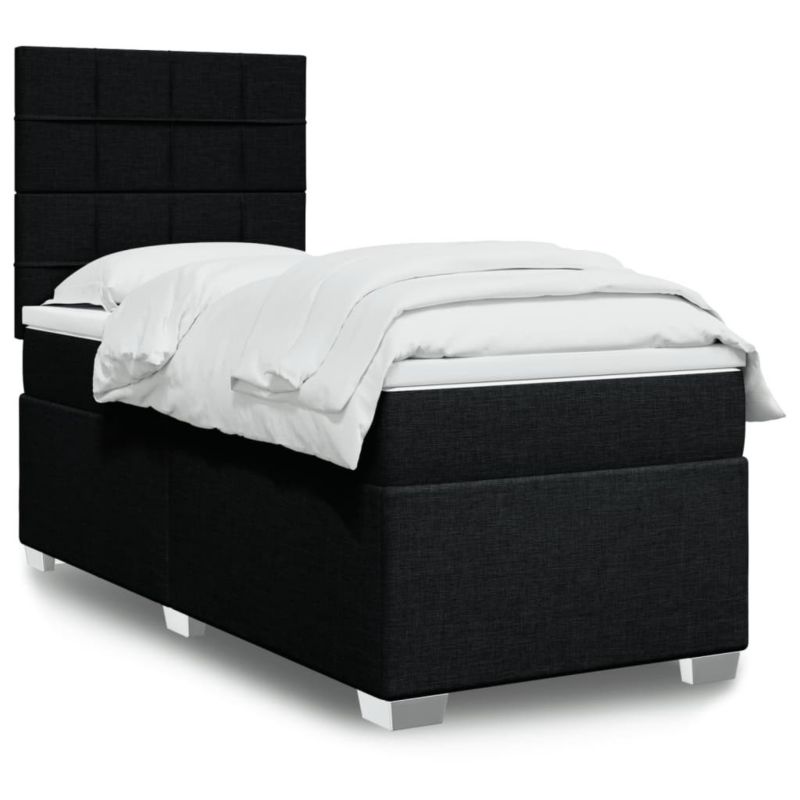 Łóżko kontynentalne WaszeMeble 90x200 cm czarne WM-3290373 1 szt.