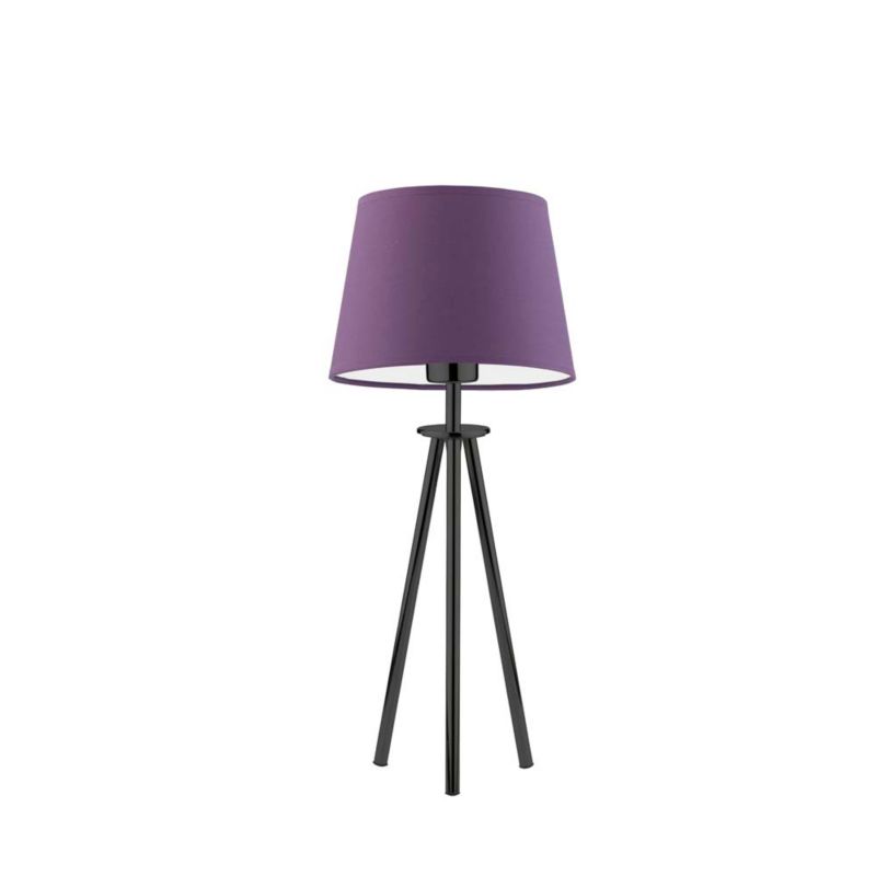 Lampka Nocna Volta Light Factory Deco Abażur Fioletowy Stożek 1xE27 1szt.