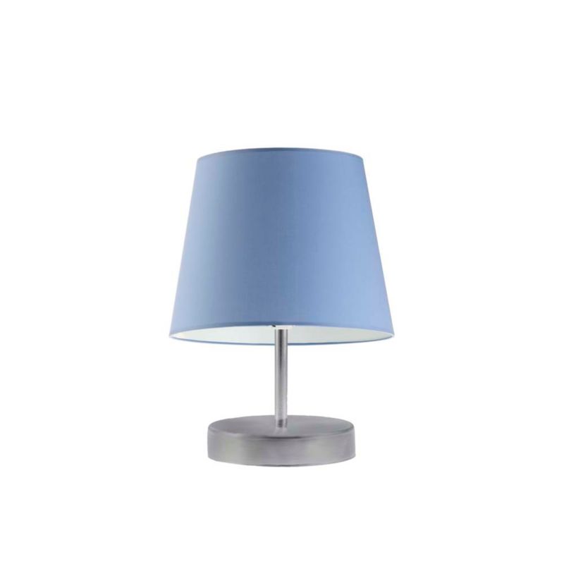 Lampka Nocna Volta Light Factory Picolo Abażur Srebrny/Niebieski Stożek 1xE27 1szt.