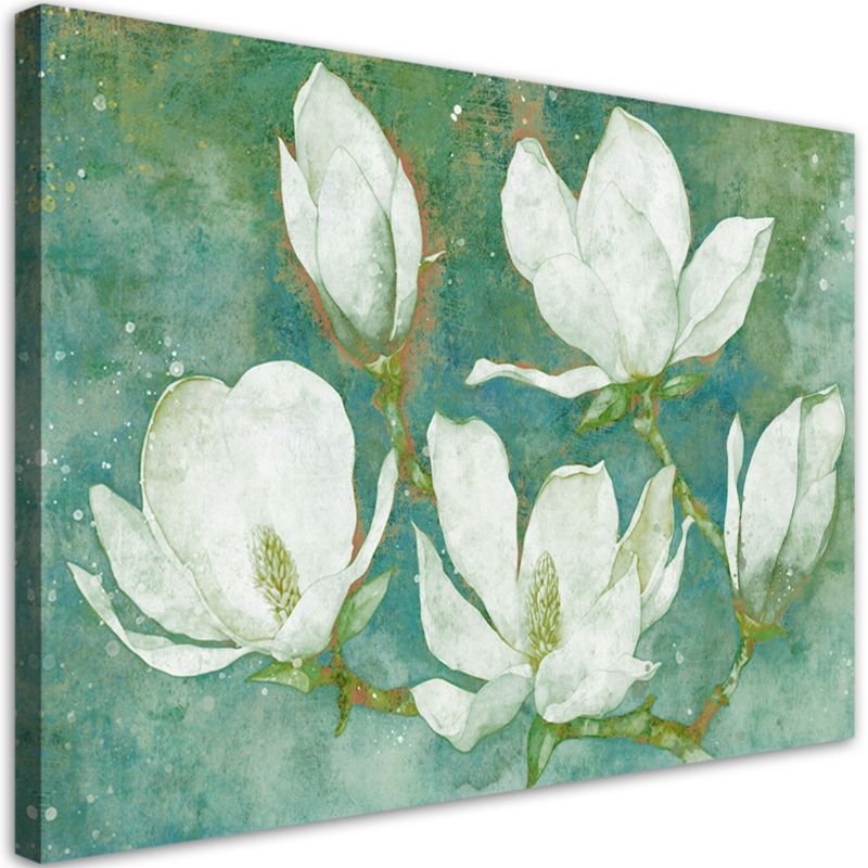 Obraz do salonu sypialni Feeby Białe Magnolie Abstrakcja 90x60 cm 1szt