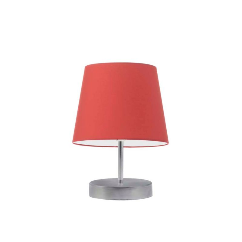 Lampka Nocna Volta Light Factory Picolo Abażur Srebrny/Ceglany Stożek 1xE27 1szt.