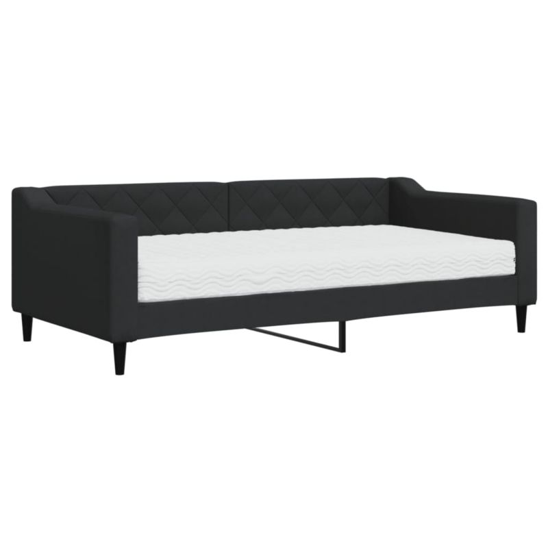 Sofa rozkładana WaszeMeble 90x190 cm Czarny tkanina WM-3197420 1 szt.