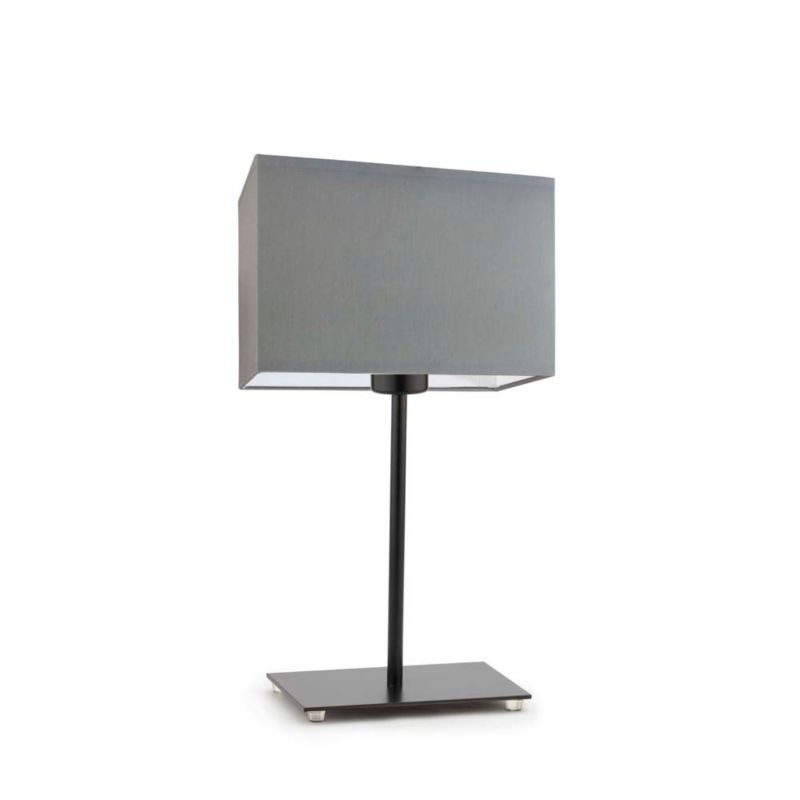 Lampka Nocna Volta Light Factory Moto Abażur Szary Prostokąt 1xE27 1szt.