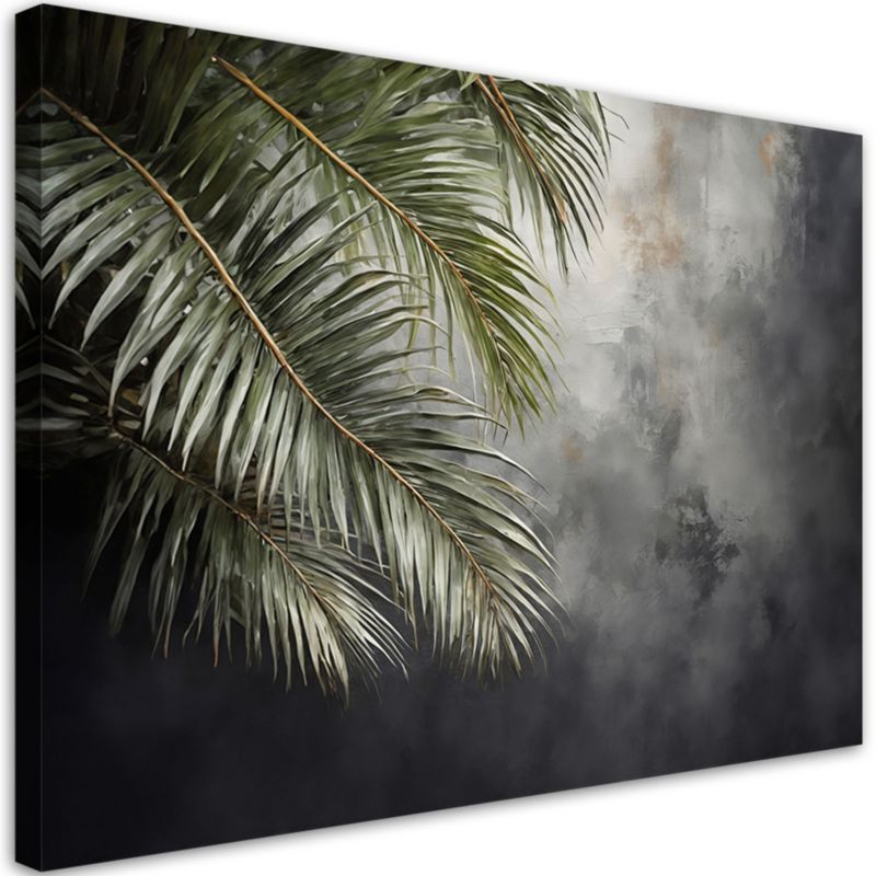 Obraz do salonu Feeby Liście Palmy Beton Natura 120x80 cm 1szt