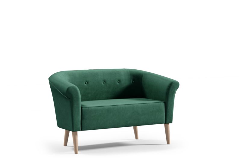 Sofa SOFELLO ESPERO z guzikami 2 osobowa styl skandynawski welur monolith37 1szt.