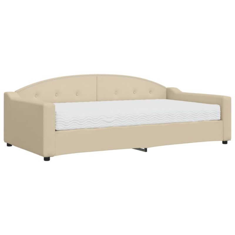 Sofa rozkładana WaszeMeble 100x200 cm Kremowy tkanina WM-3197521 1 szt.