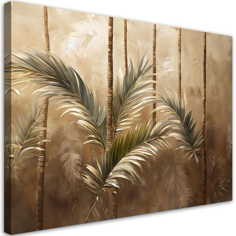 Obraz do salonu Feeby Liście Palmy Boho Natura 90x60 cm 1szt