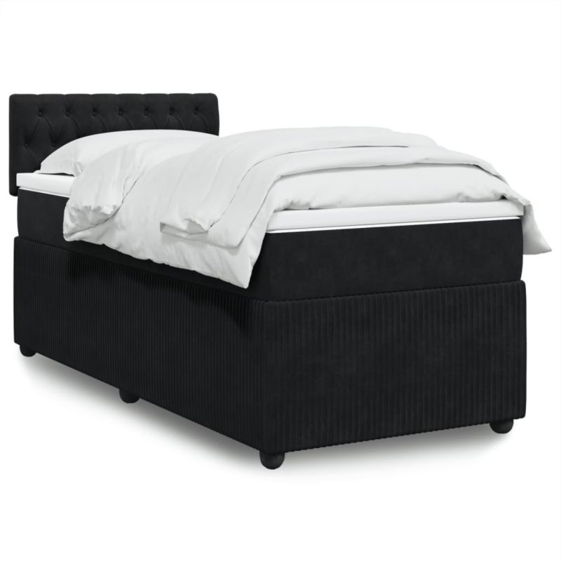 Łóżko kontynentalne WaszeMeble 90x200 cm czarne WM-3287646 1 szt.