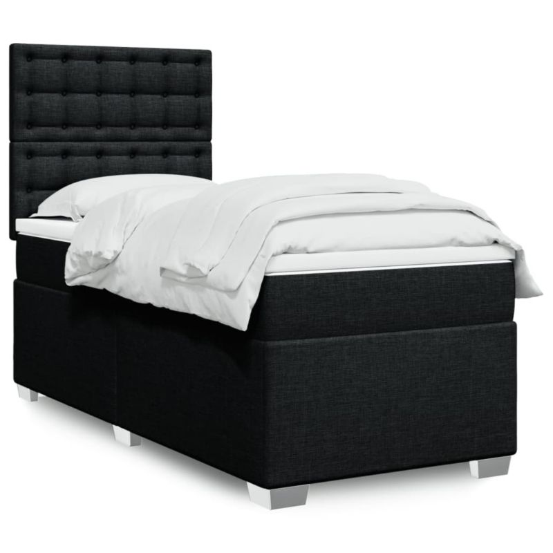 Łóżko kontynentalne WaszeMeble 90x200 cm czarne WM-3292687 1 szt.