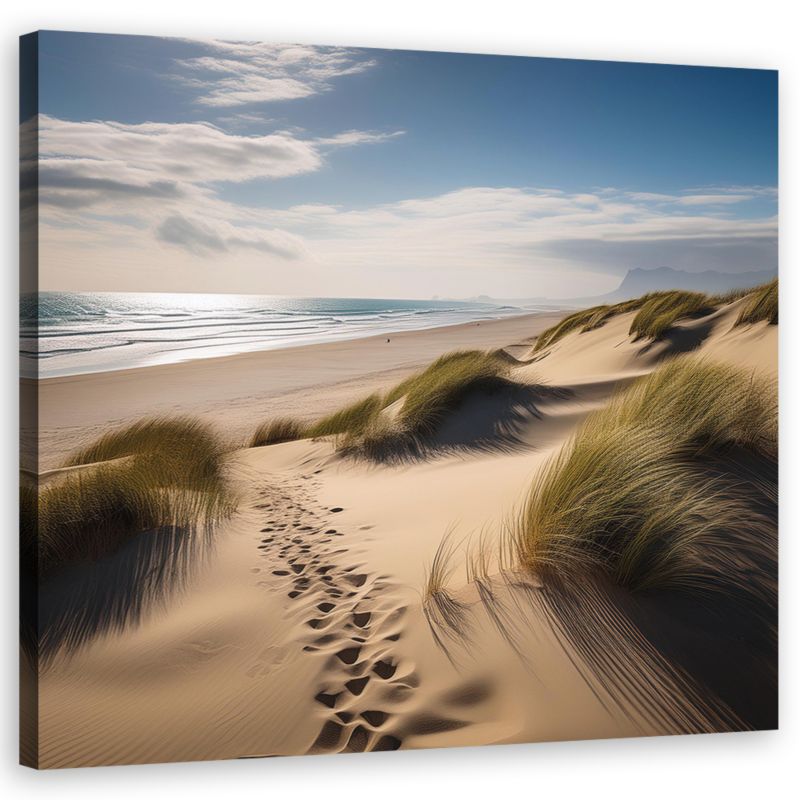 Obraz do salonu sypialni Feeby Plaża Morze Wydmy Pejzaż 40x40 cm 1szt