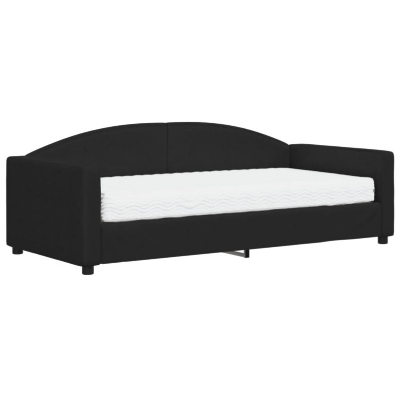 Sofa rozkładana WaszeMeble 90x190 cm Czarny tkanina WM-3197182 1 szt.