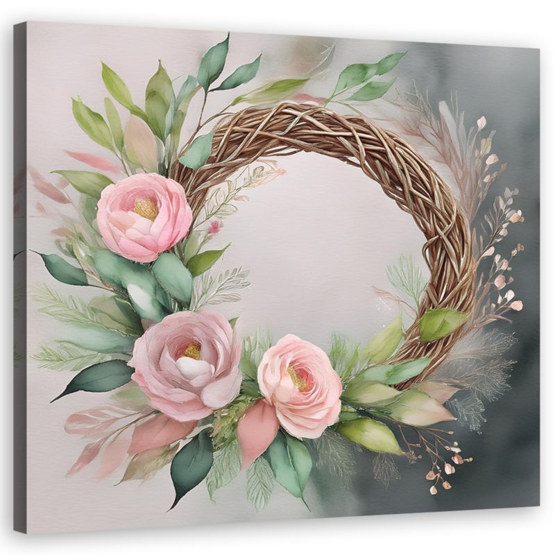 Obraz do salonu Feeby Różowe Kwiaty Abstrakcyjne 60x60 cm 1szt