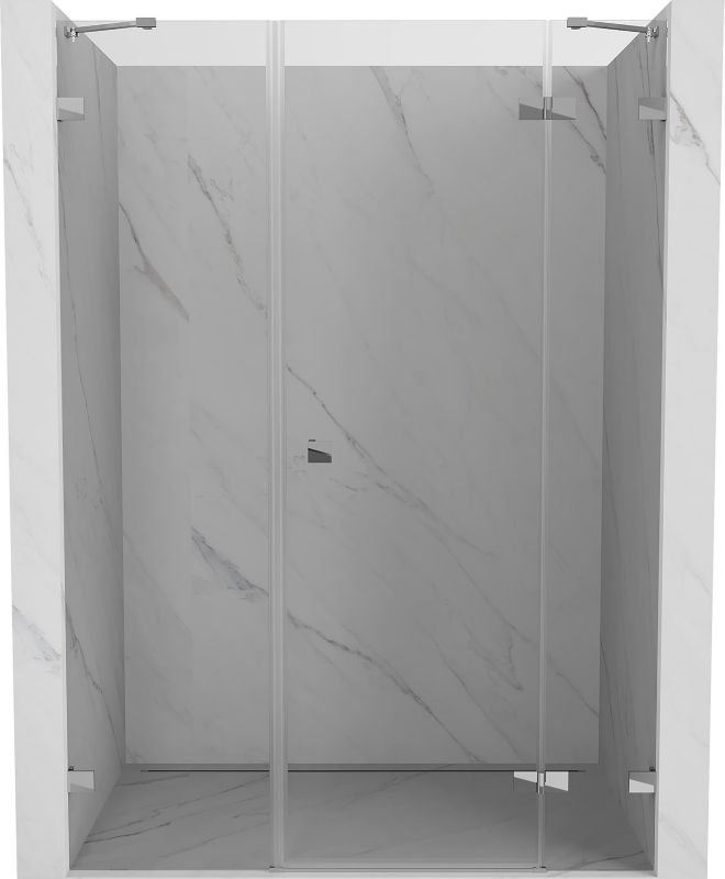drzwi prysznicowe uchylne Mexen Lunar transparent chrom 145x200 cm 834S-145-050-01-00-P 1 szt.
