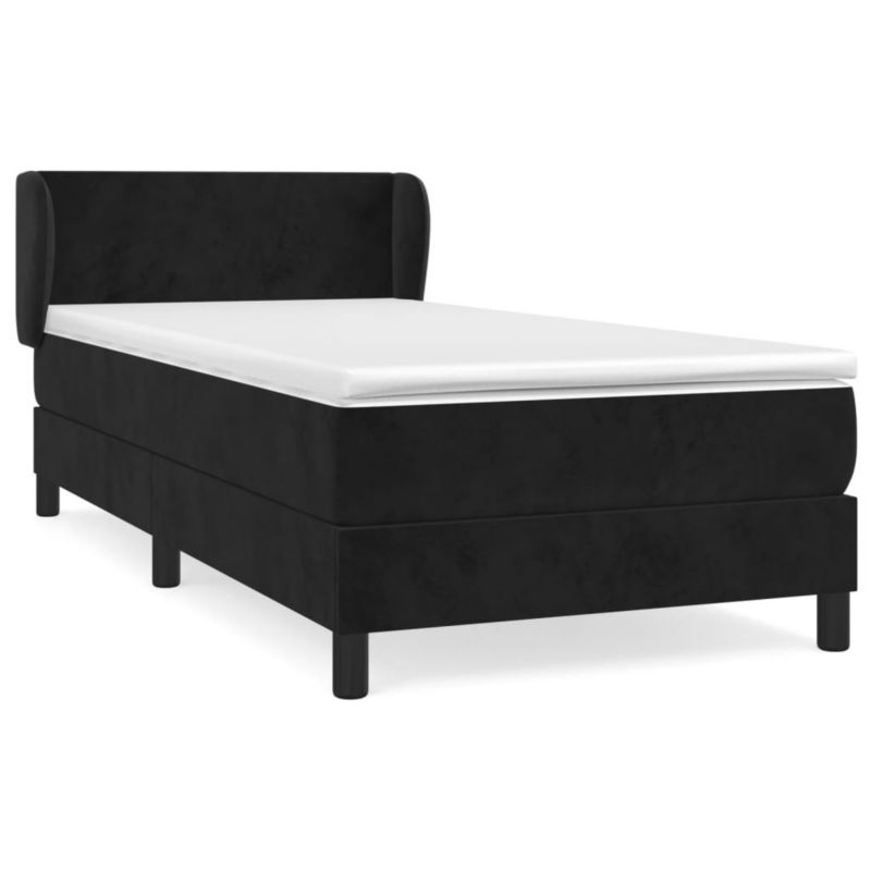 Łóżko kontynentalne WaszeMeble 90x200 cm czarne WM-3127351 1 szt.