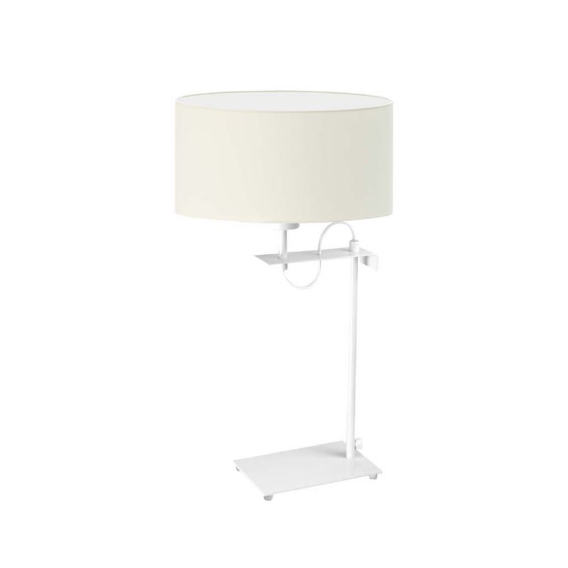 Lampka Nocna Volta Light Factory Point Biały/Ecru Abażur 1xE27 1szt.