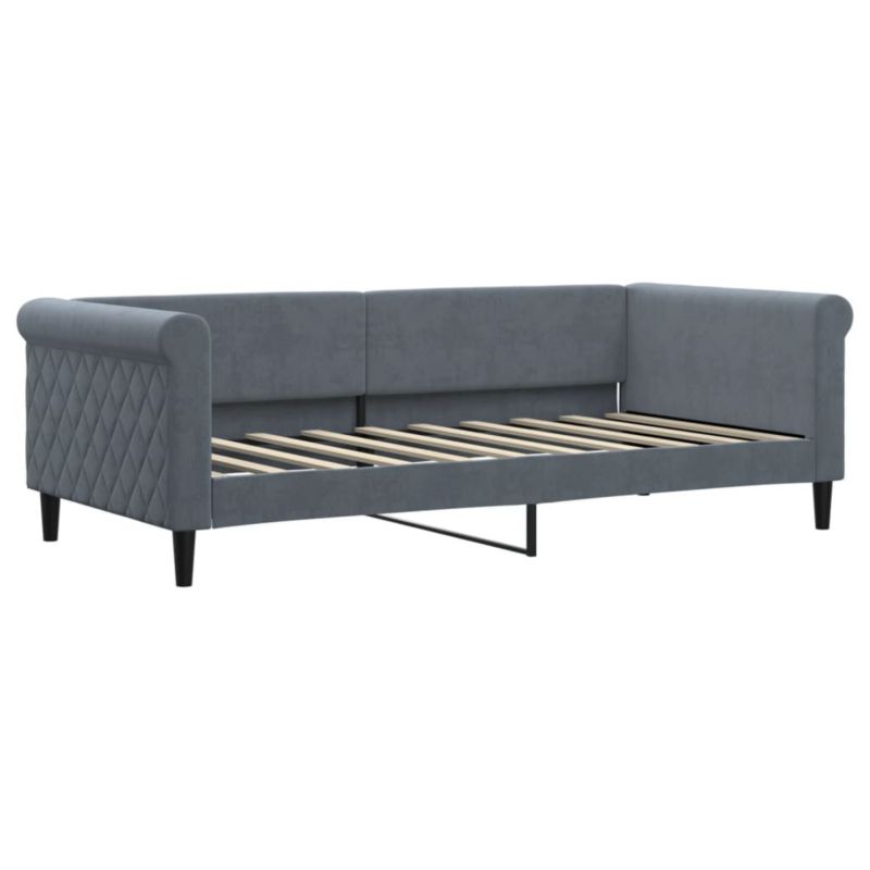Sofa rozkładana WaszeMeble 90x190 cm Ciemnoszary aksamit WM-354258 1 szt.