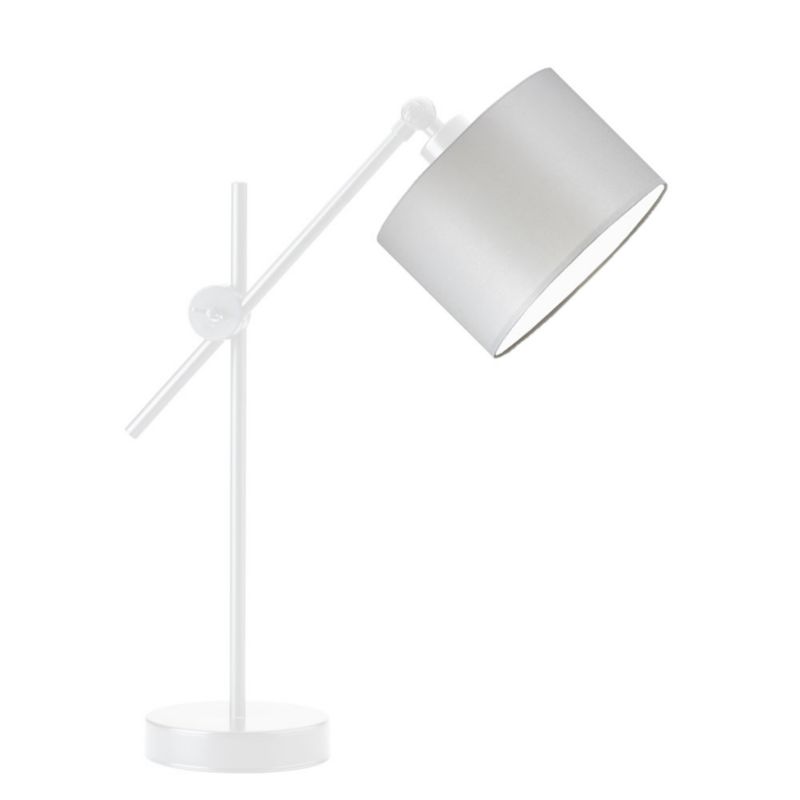 Lampka Nocna Volta Light Factory Modern Abażur Biały/Jasny szary Walec 1xE27 1szt.