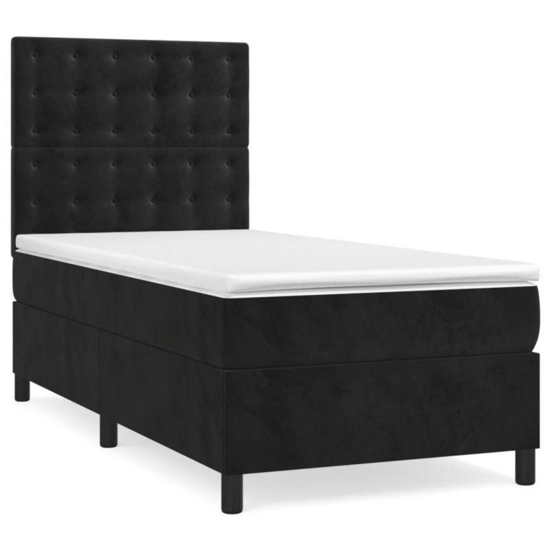 Łóżko kontynentalne WaszeMeble 90x200 cm czarne WM-3143243 1 szt.