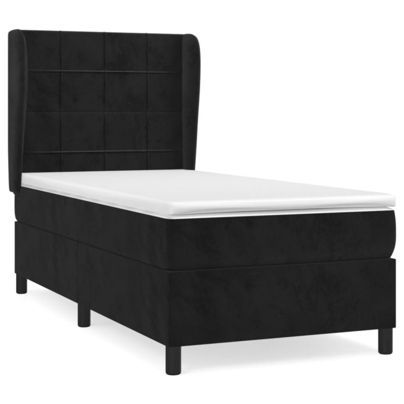 Łóżko kontynentalne WaszeMeble 90x200 cm czarne WM-3129191 1 szt.