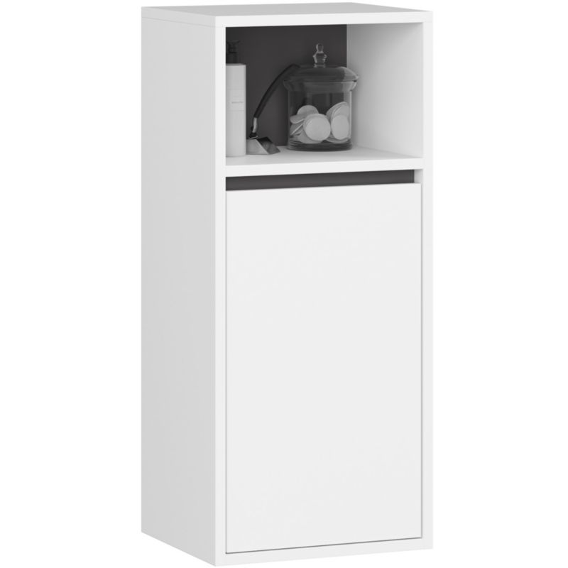 Szafka łazienkowa wisząca AKORD VAMI Biała, Grafit Szary 35 cm 1 drzwi 3 półki 35x80x30 cm 1 szt.