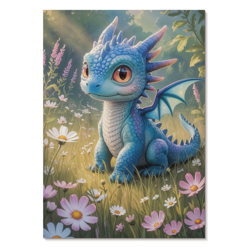 Obraz Plakat Canvas Tulup 29,7x42 cm (A3) Niebieski smok Do sypialni, salonu, pokoju dziecięcego 1 szt.