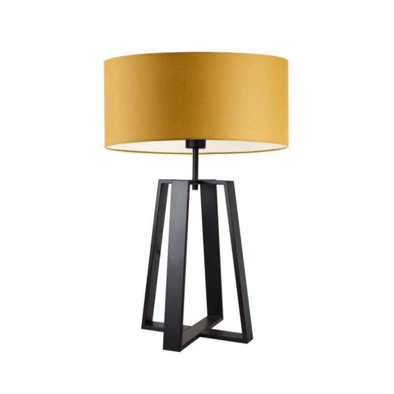 Lampka Nocna Volta Light Factory Wenis Abażur Musztardowy 1xE27 1szt.