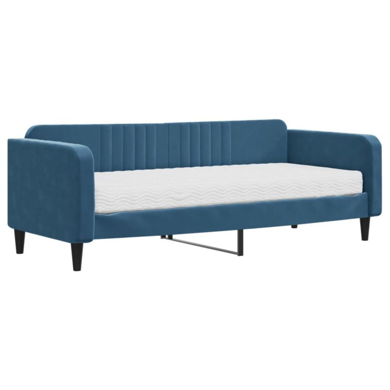 Sofa rozkładana WaszeMeble 90x200 cm Niebieski aksamit WM-3197038 1 szt.