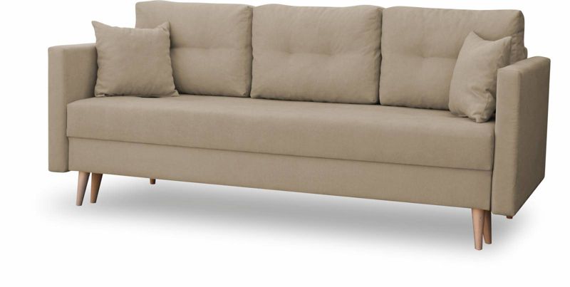 Sofa rozkładana do salonu Bonni Lahti Ciemno Beżowa 1 szt.