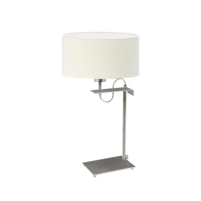 Lampka Nocna Volta Light Factory Point Srebrny/Ecru Abażur 1xE27 1szt.