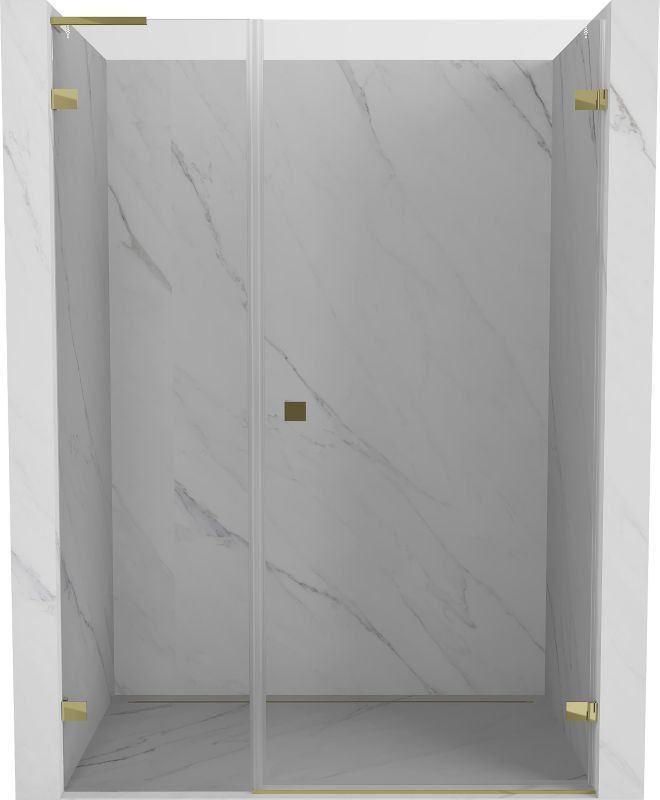 Drzwi prysznicowe uchylne Mexen Lunar-B L złote 130 cm 1 szt.