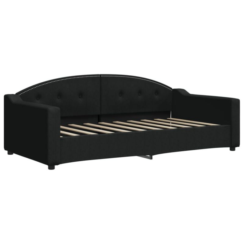 Sofa rozkładana WaszeMeble 90x190 cm Czarny tkanina WM-354195 1 szt.