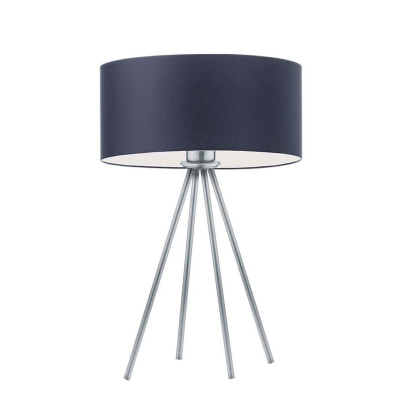 Lampka Nocna Volta Light Factory Solaris Abażur Srebrny/Granatowy 1xE27 1szt.