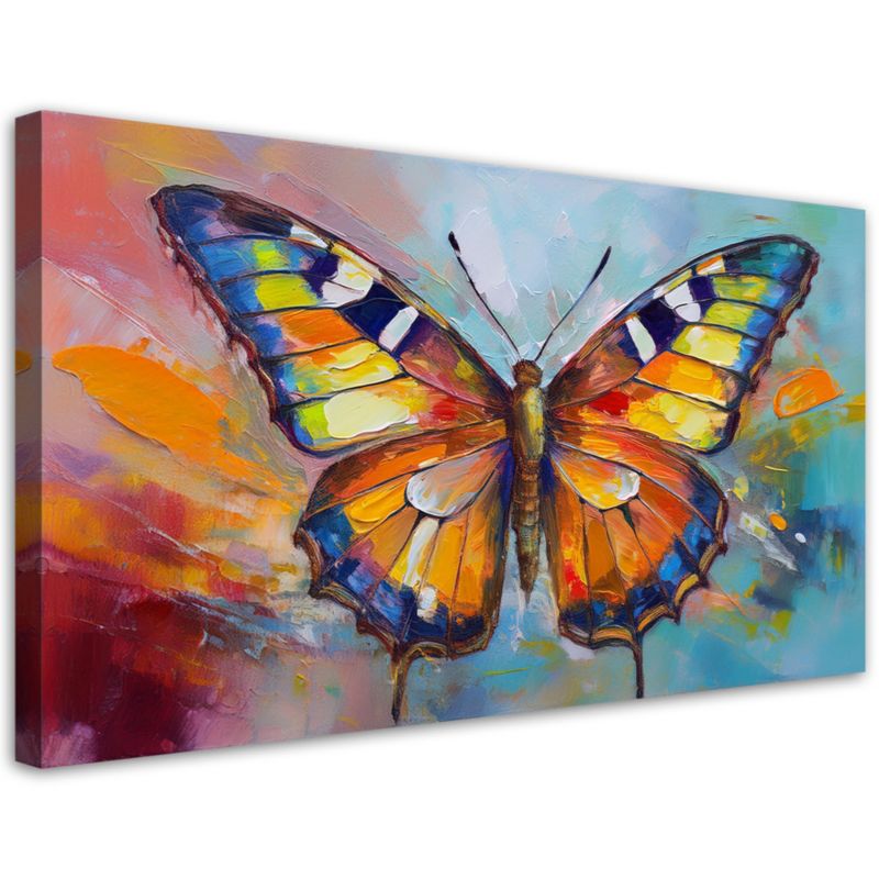 Obraz na płótnie Feeby Kolorowy Motyl 80x40cm 1szt