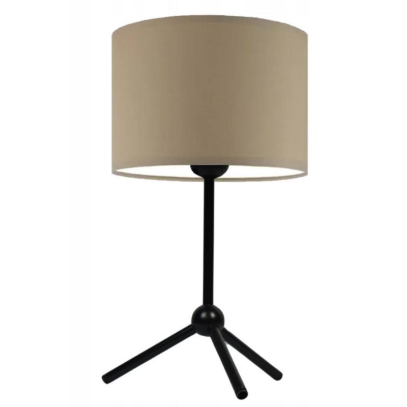 Lampka Nocna Volta Light Factory Fossa Abażur Czarny/Cappuccino 1xE27 1szt.