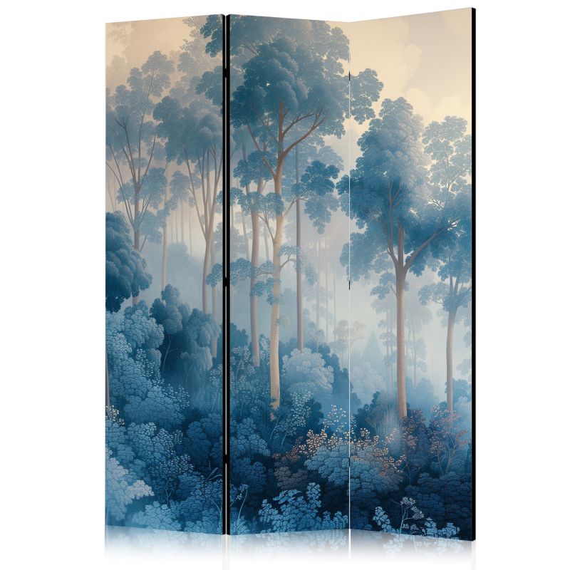 Parawan Muralo Akustyczny Błękitne Abstrakcyjne Drzewa Natura 135x172 cm 1 szt.