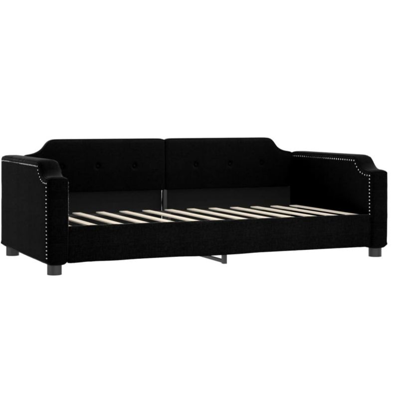 Sofa rozkładana WaszeMeble 100x200 cm Czarny tkanina WM-354212 1 szt.