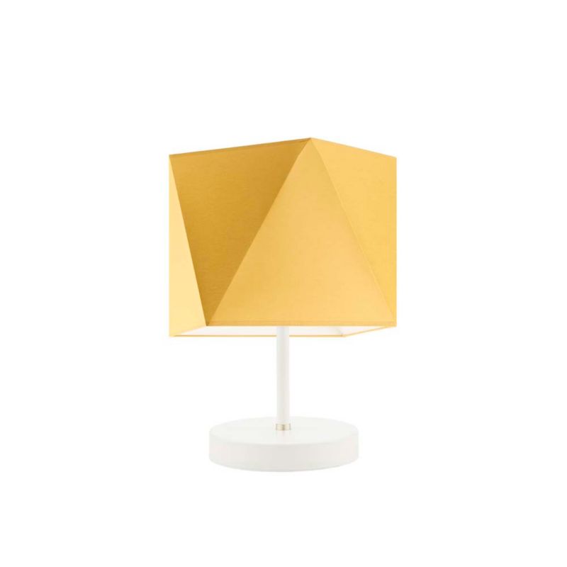 Lampka Nocna Volta Light Factory Picolo Abażur Biały/Musztardowy Diament 1xE27 1szt.