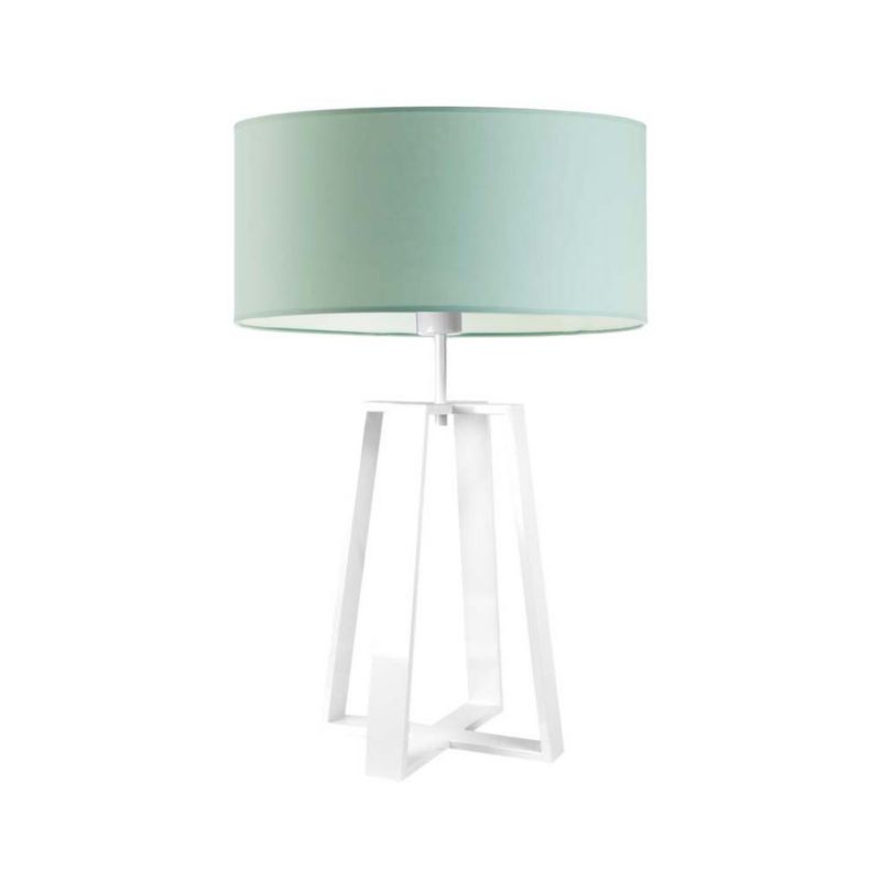Lampka Nocna Volta Light Factory Wenis Abażur Biały/Miętowy 1xE27 1szt.