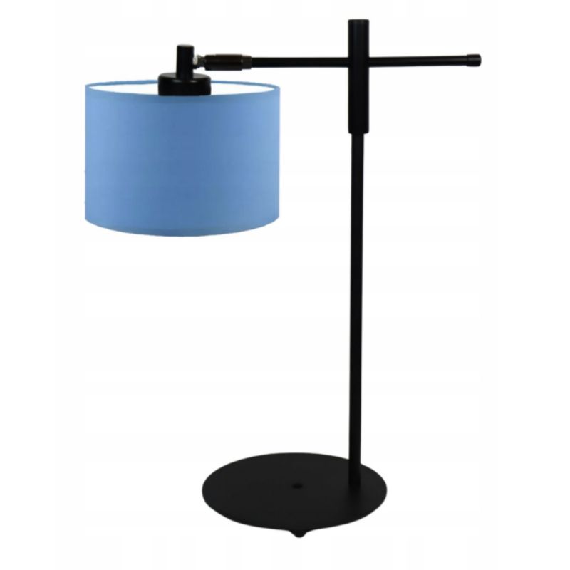 Lampka Nocna Volta Light Factory Miko Abażur Niebieski 1xE27 1szt.
