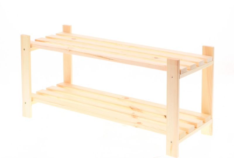 Regał sosnowy MODO24 2 półki szerokość 65 cm naturalny 1 szt.