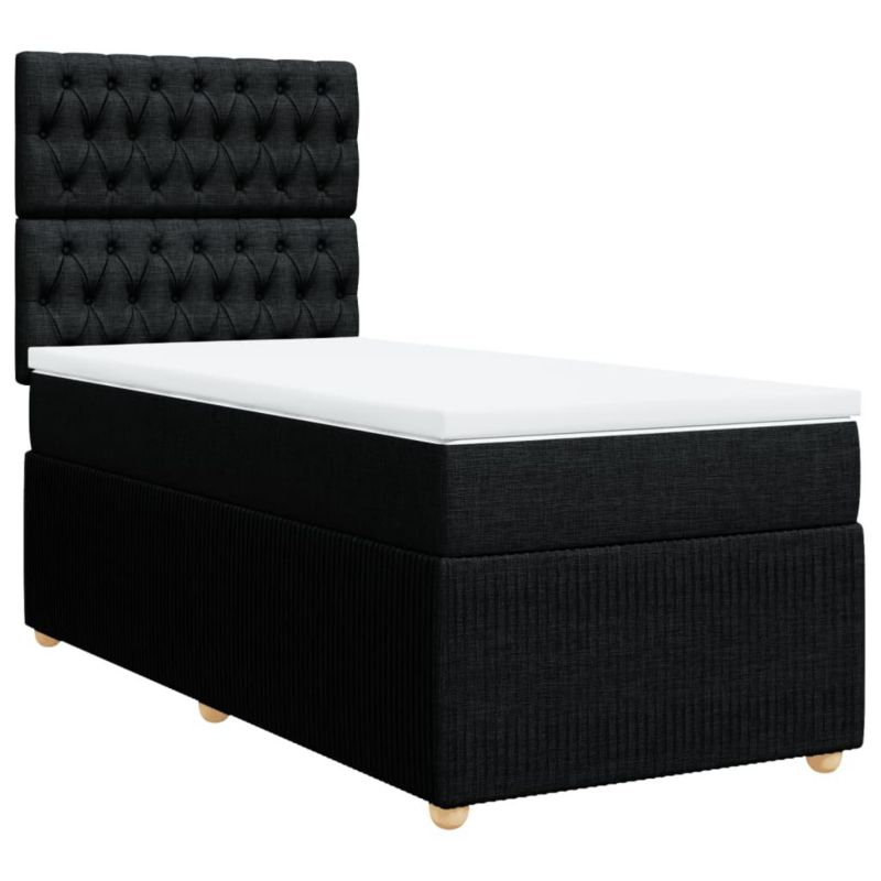 Łóżko kontynentalne WaszeMeble 90x200 cm czarne WM-3291948 1 szt.