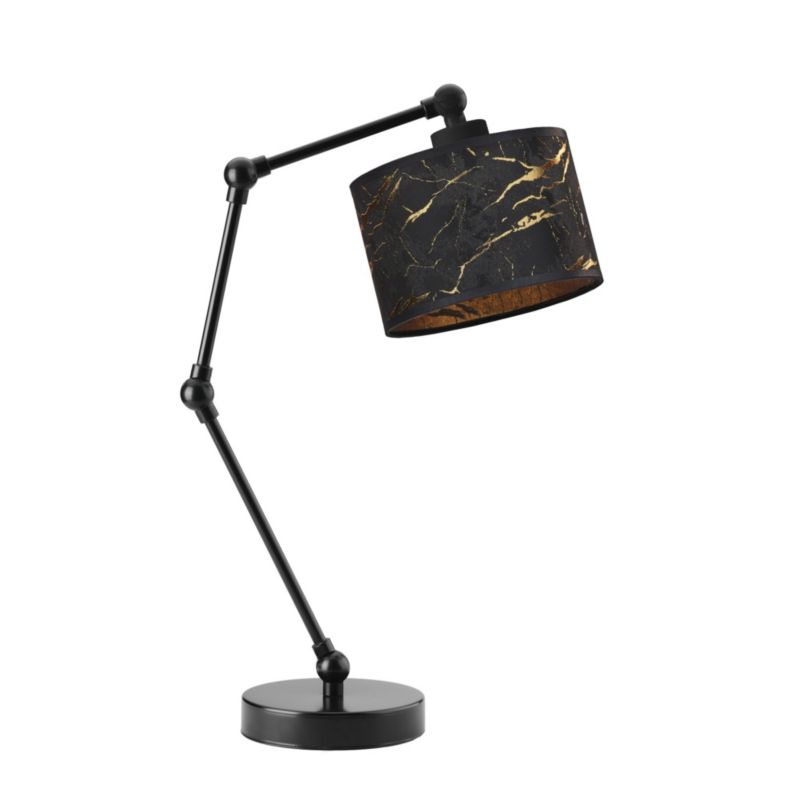 Lampka Nocna Volta Light Factory Soul Abażur Czarny marmur1xE27 1szt.