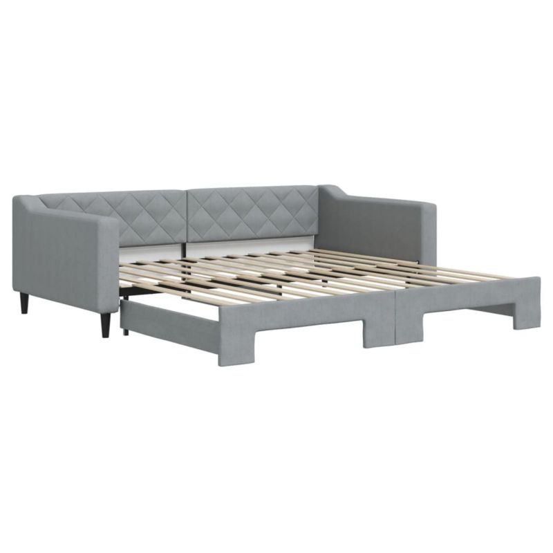 Sofa rozkładana WaszeMeble 100x200 cm Jasnoszary tkanina WM-3197431 1 szt.