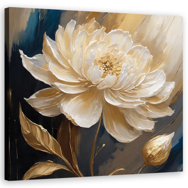 Obraz do salonu sypialni Feeby Magnolia Kwiat w beżu Natura 40x40cm 1szt